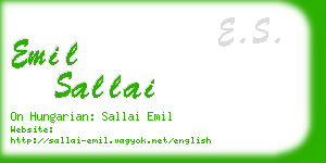 emil sallai business card